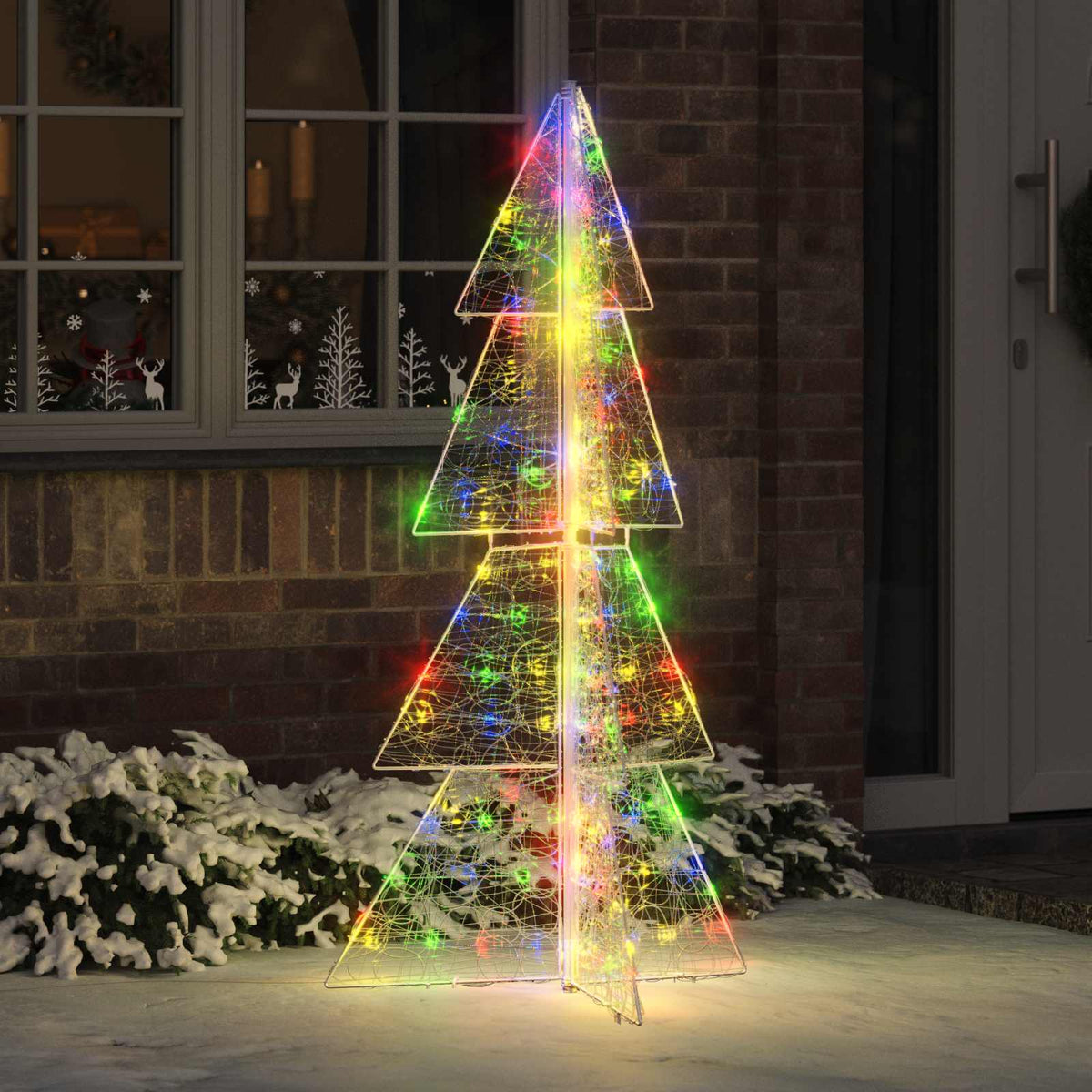 Christmas Tree Acrylic 100 LEDs Multicolour 150 cm
