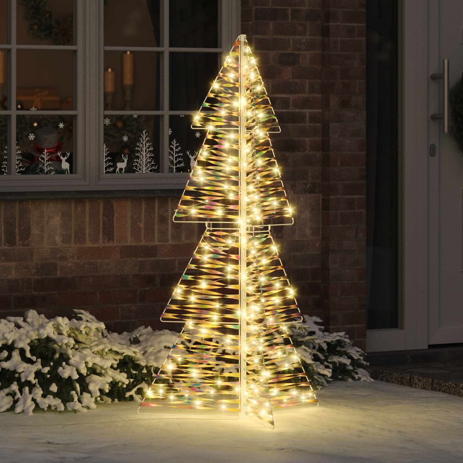 Christmas Tree Warm White PET 100 LEDs Iridescent PET