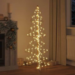 vidaXL Christmas Tree 160 LEDs Warm White 150 cm PET 3