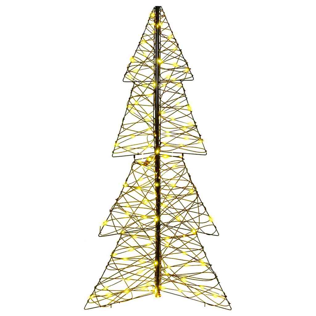 vidaXL Christmas Tree 160 LEDs Warm White 150 cm Rattan 4