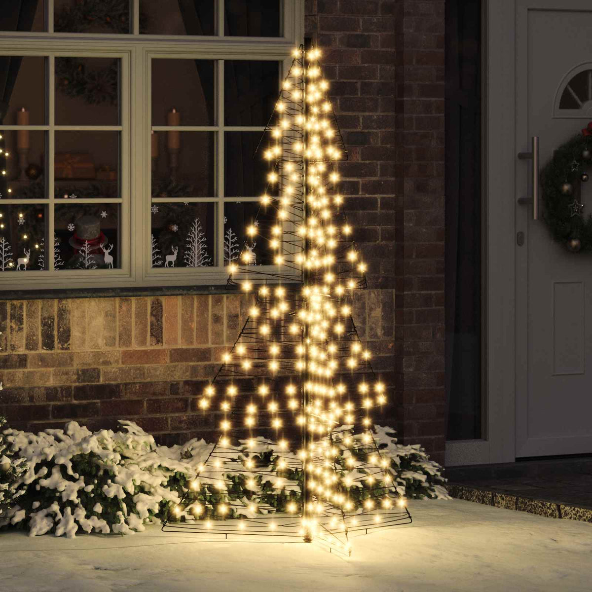 vidaXL Christmas Tree Warm White PET 100 LEDs