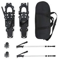 vidaXL 3 in 1 Snowshoes Silver and Black 78.5 x 22 cm 2