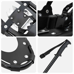 vidaXL 3 in 1 Snowshoes Black 78.5 x 22 cm Aluminum and HDPE 5