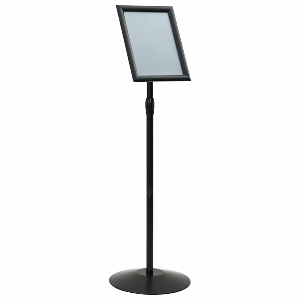 vidaXL Pedestal Poster Stand Height Adjustable Silver A4 PVC and Steel 2