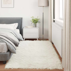 vidaXL Faux Sheepskin Rug TAFALLA White 80 x 200 cm Polyester 4