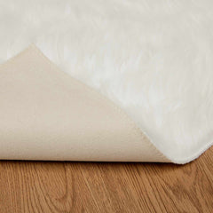 vidaXL Faux Sheepskin Rug TAFALLA White 140 x 200 cm Polyester 6