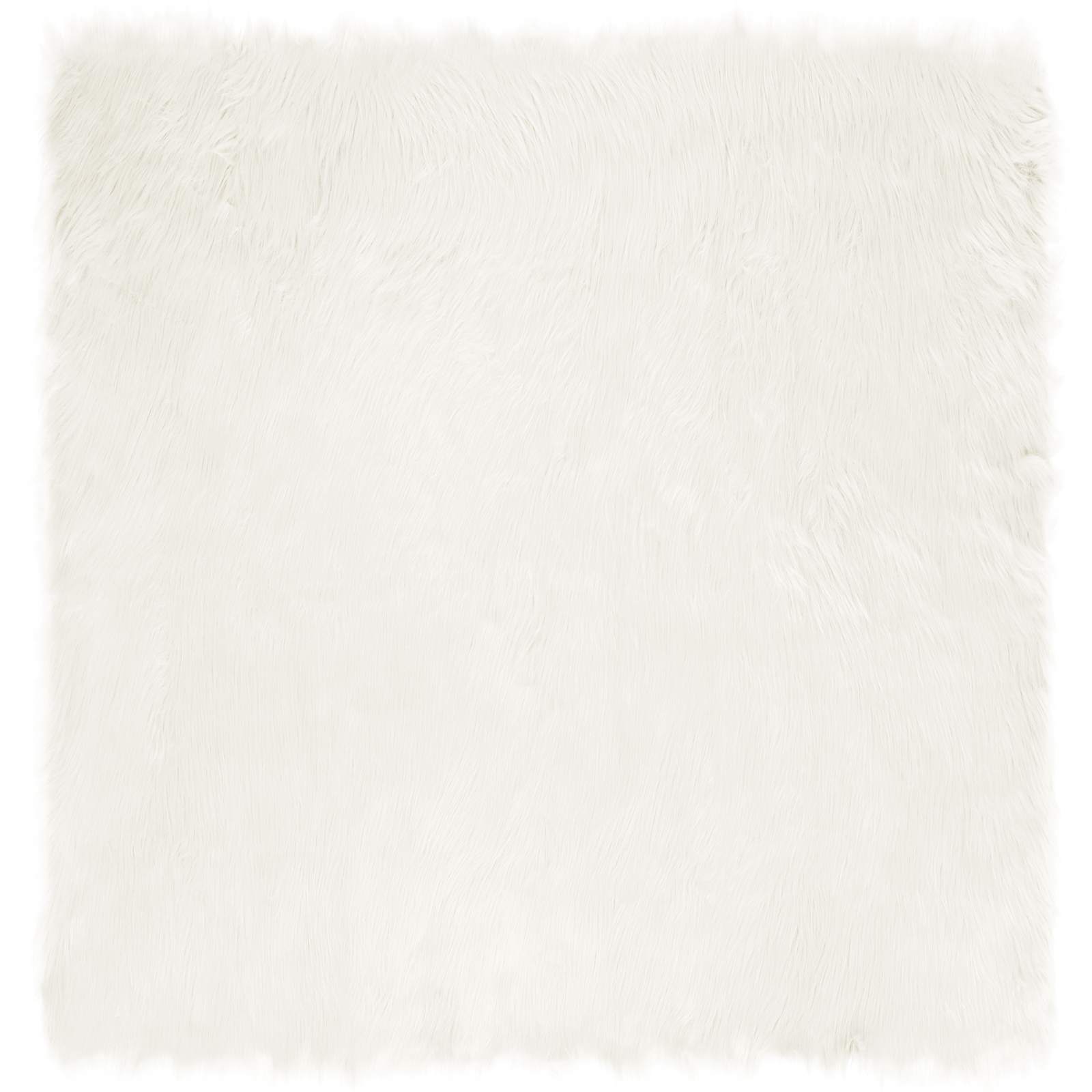 vidaXL Faux Sheepskin Rug TAFALLA White 120 x 120 cm Polyester 2