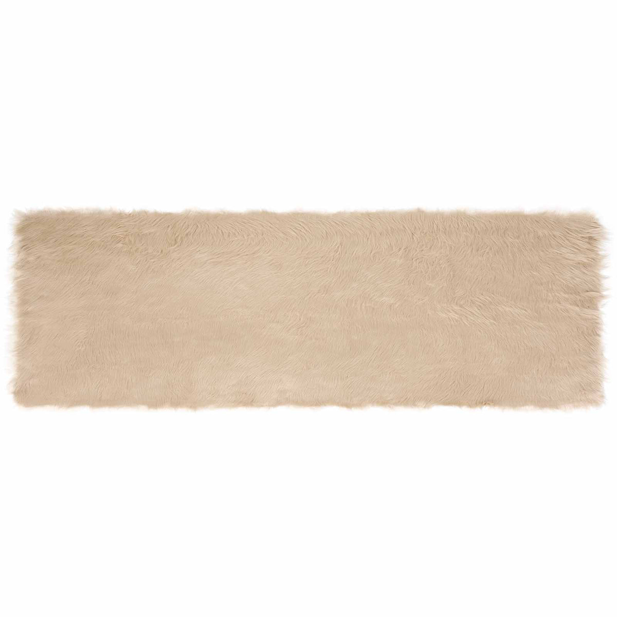 Faux Sheepskin Rug TAFALLA Polyester Beige 50 x 80–Ø 120 cm 80 x 250 cm