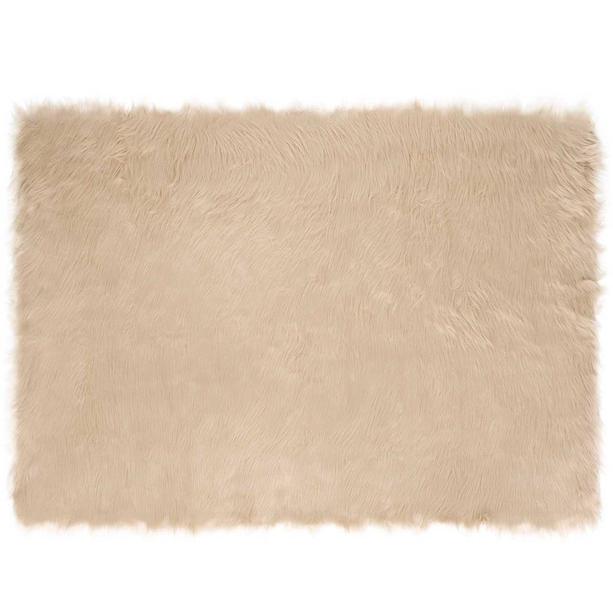 Faux Sheepskin Rug TAFALLA Polyester Beige 50 x 80–Ø 120 cm 120 x 170 cm