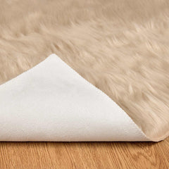 vidaXL Faux Sheepskin Rug TAFALLA Beige 160 x 230 cm Polyester 6