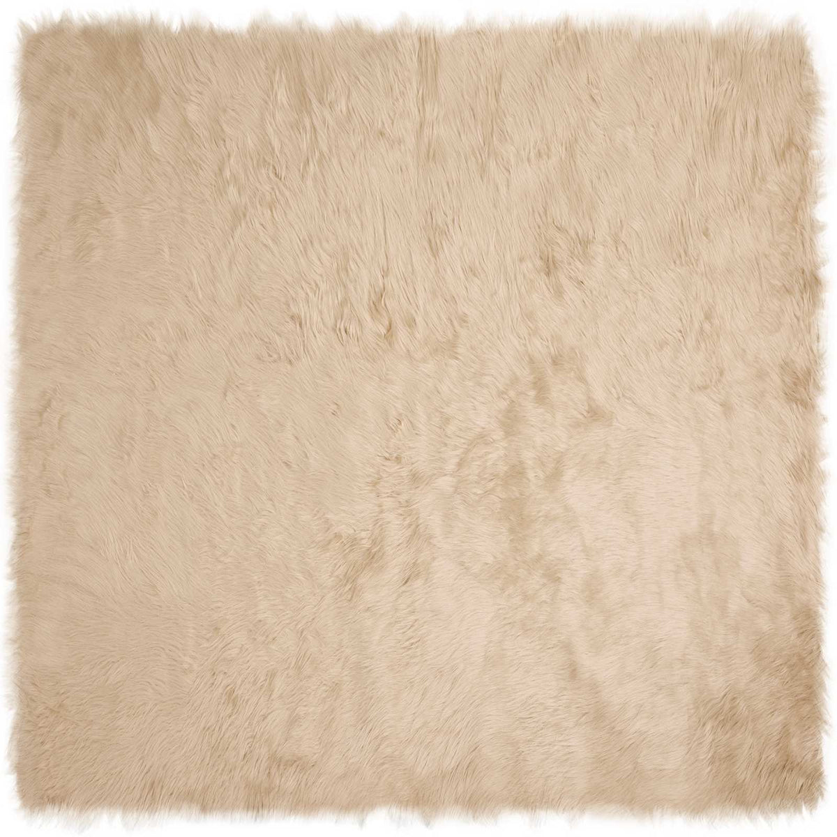 Faux Sheepskin Rug TAFALLA Polyester Beige 50 x 80–Ø 120 cm 200 x 200 cm