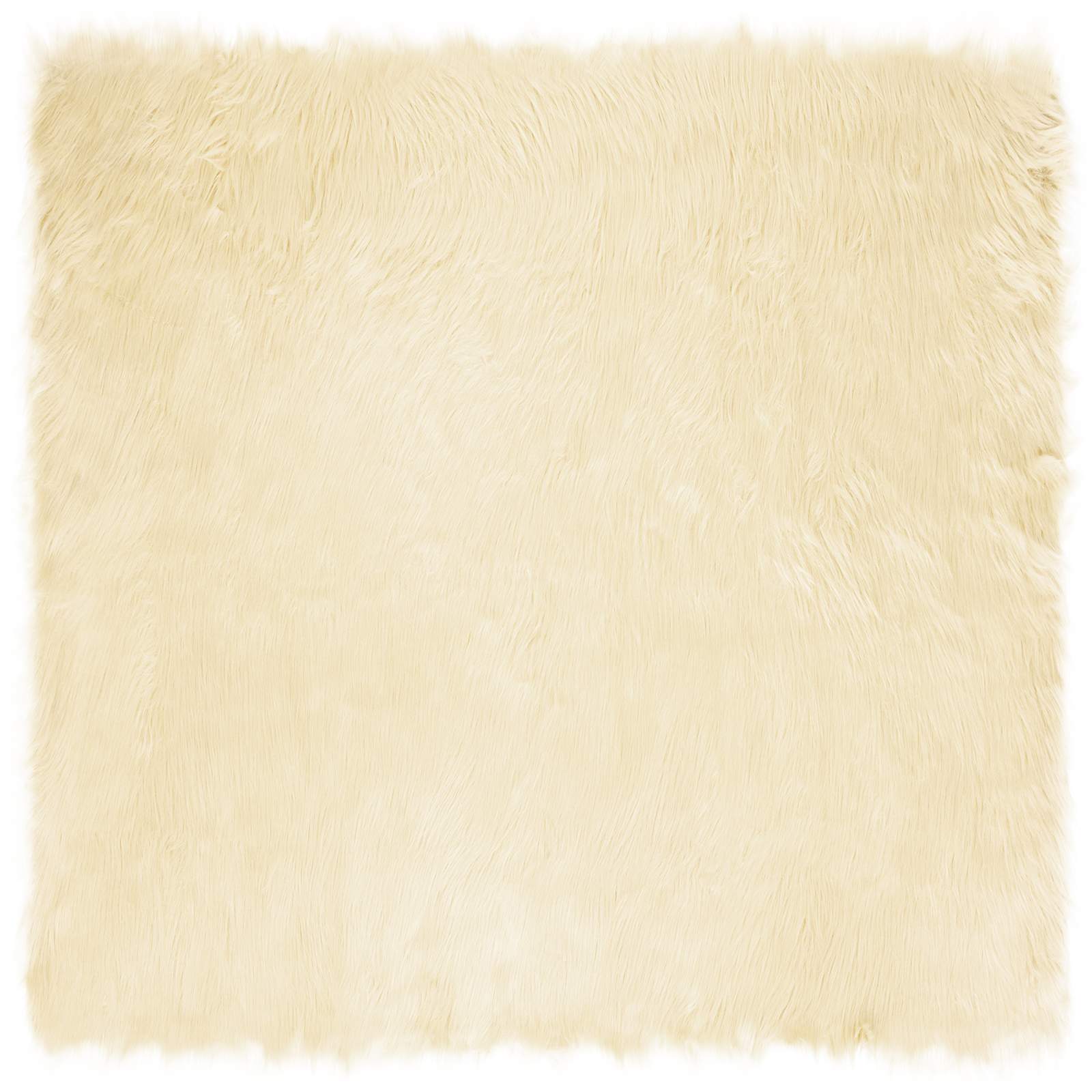 vidaXL Faux Sheepskin Rug TAFALLA Cream 200 x 200 cm Polyester 2