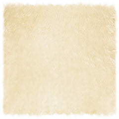 vidaXL Faux Sheepskin Rug TAFALLA Cream 200 x 200 cm Polyester 2