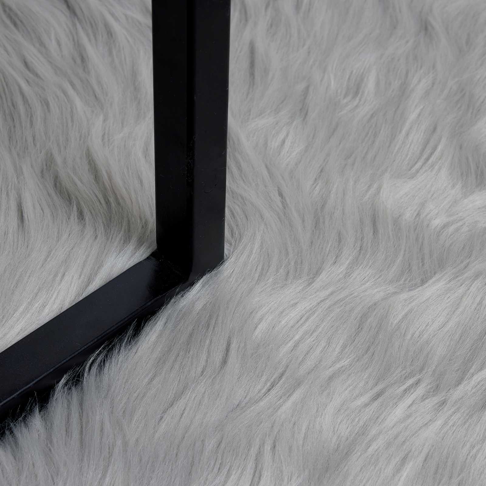 vidaXL Faux Sheepskin Rug TAFALLA Grey 80 x 250 cm Polyester 6