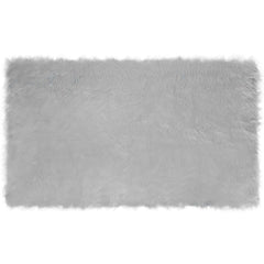 vidaXL Faux Sheepskin Rug TAFALLA Grey 100 x 200 cm Polyester 2