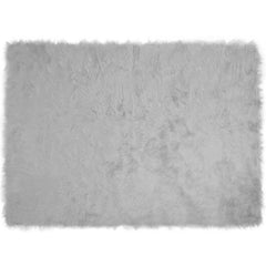 vidaXL Faux Sheepskin Rug TAFALLA Grey 160 x 230 cm Polyester 2
