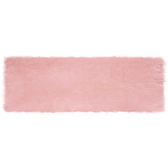 vidaXL Faux Sheepskin Rug TAFALLA Pink 80 x 250 cm Polyester 2