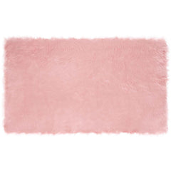 vidaXL Faux Sheepskin Rug TAFALLA Pink 100 x 200 cm Polyester 2