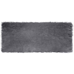 vidaXL Faux Sheepskin Rug TAFALLA Anthracite 100 x 200 cm Polyester 2
