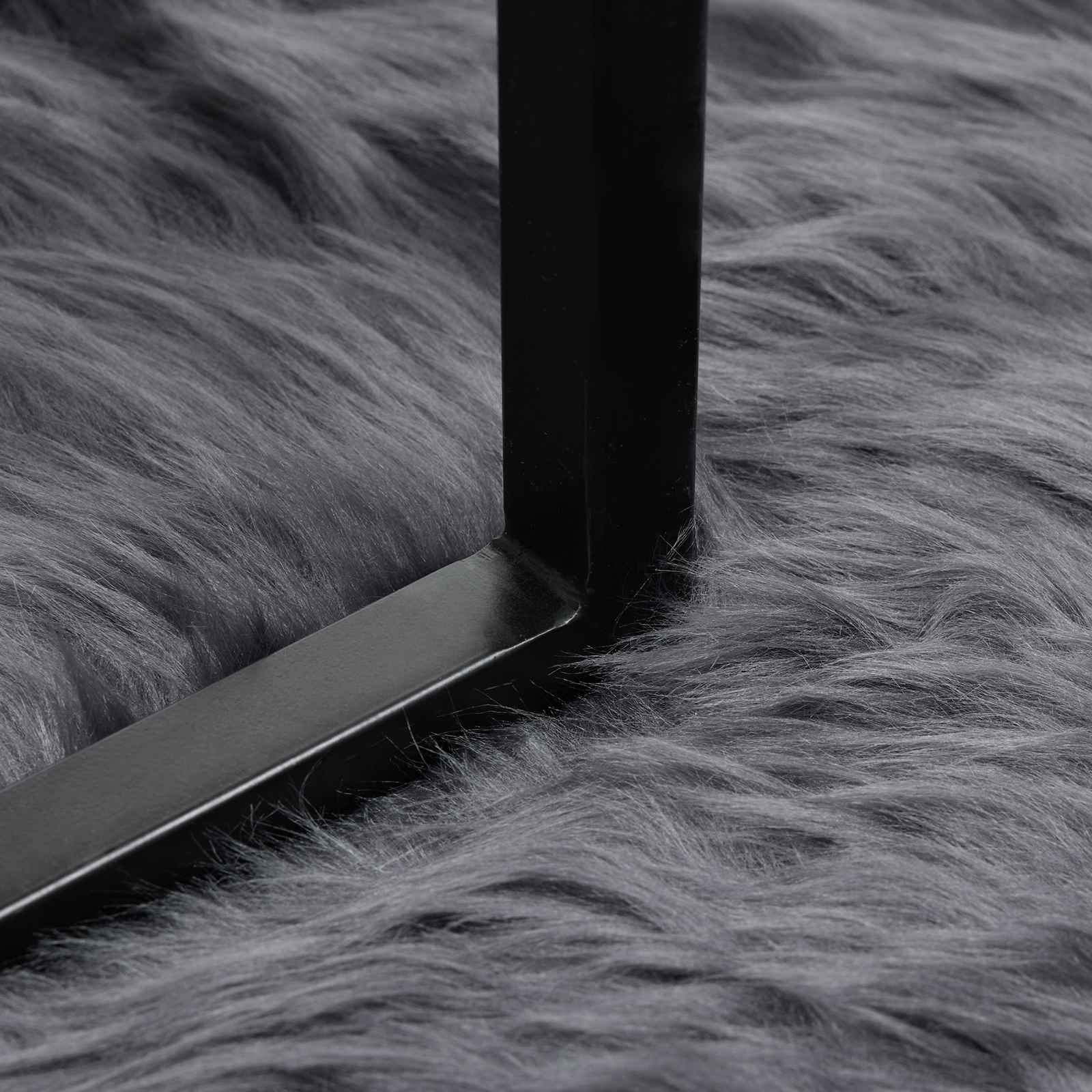 vidaXL Faux Sheepskin Rug TAFALLA Anthracite 160 x 230 cm Polyester 5