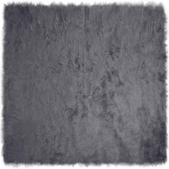 vidaXL Faux Sheepskin Rug TAFALLA Anthracite 200 x 200 cm Polyester 2