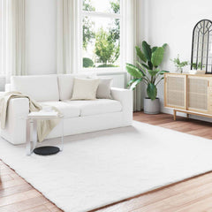 vidaXL Anti-Slip Faux Rabbit Fur Rug OLITE White