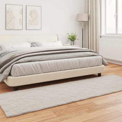 vidaXL Anti-Slip Faux Rabbit Fur Rug OLITE Beige 80 x 250 cm Polyester 4