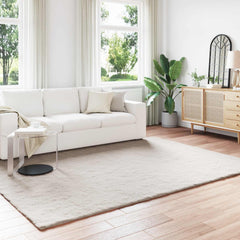 vidaXL Anti-Slip Faux Rabbit Fur Rug OLITE Polyester Beige