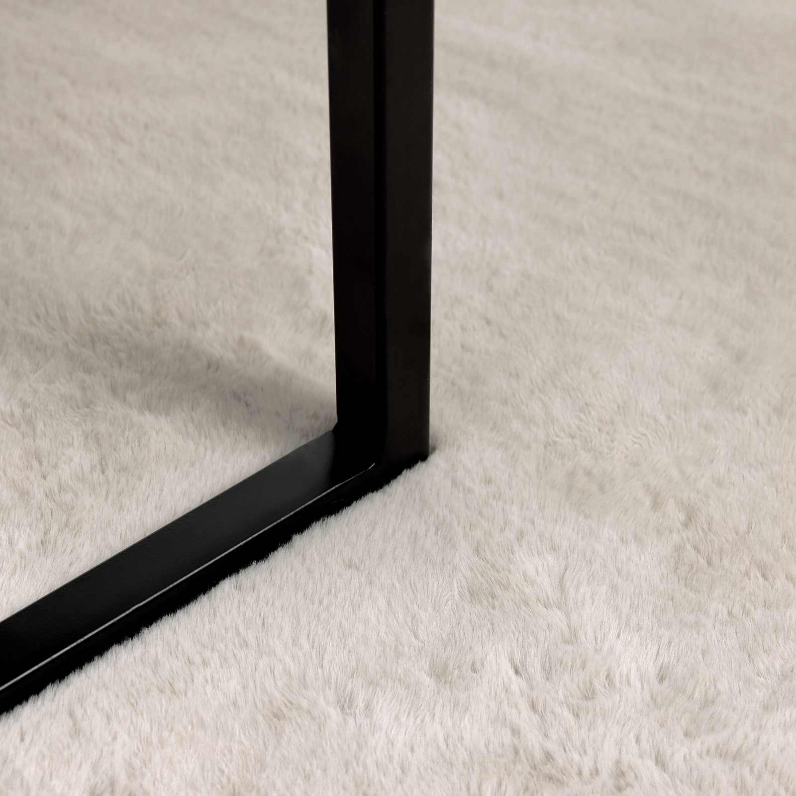 vidaXL Anti-Slip Faux Rabbit Fur Rug OLITE Beige 200 x 200 cm 6