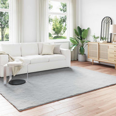 vidaXL Anti-Slip Faux Rabbit Fur Rug OLITE Polyester Grey – Part 1