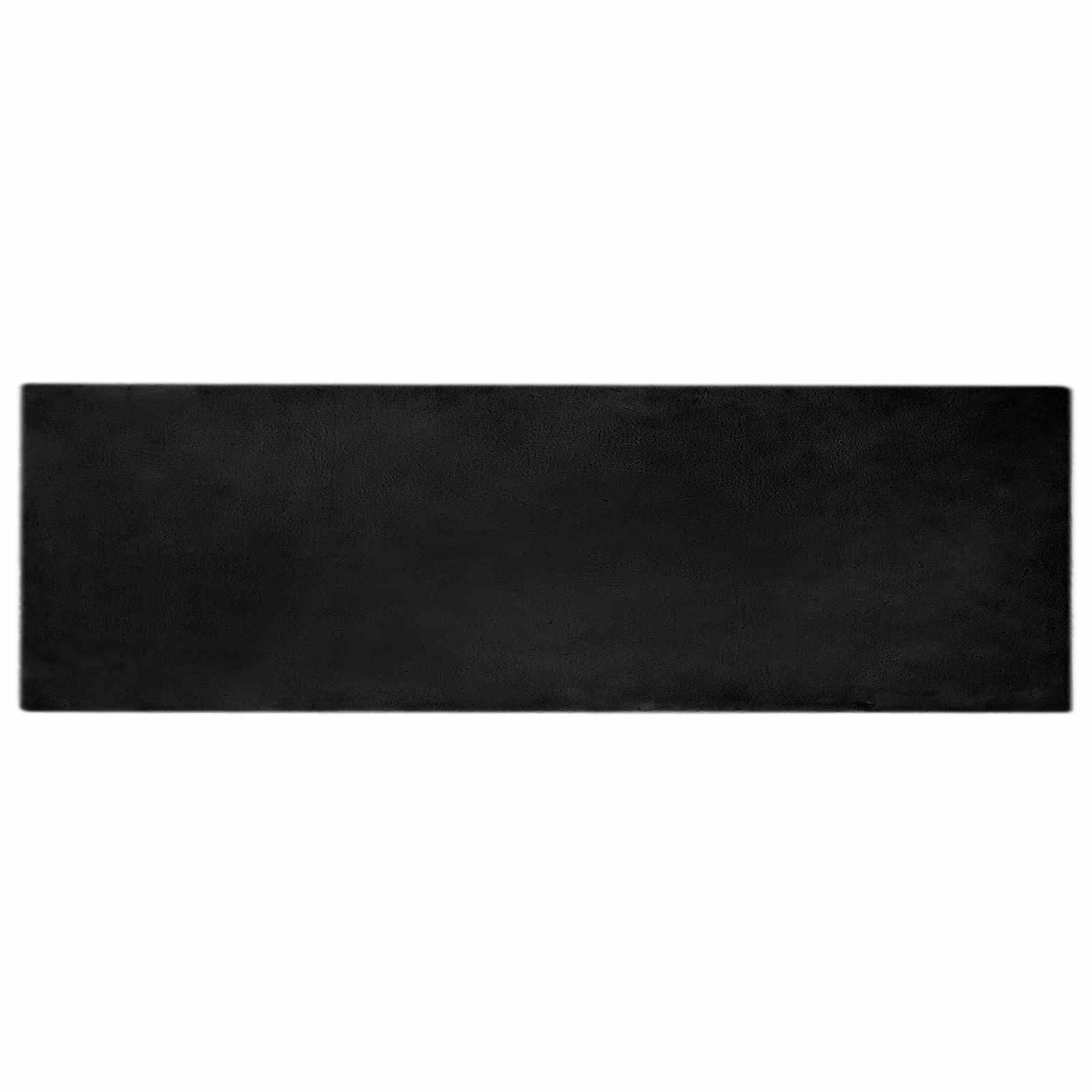 vidaXL Anti-Slip Faux Rabbit Fur Rug OLITE Black 80 x 250 cm Polyester 2