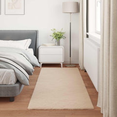 vidaXL Anti-Slip Faux Rabbit Fur Rug OLITE Taupe 100 x 200 cm 4
