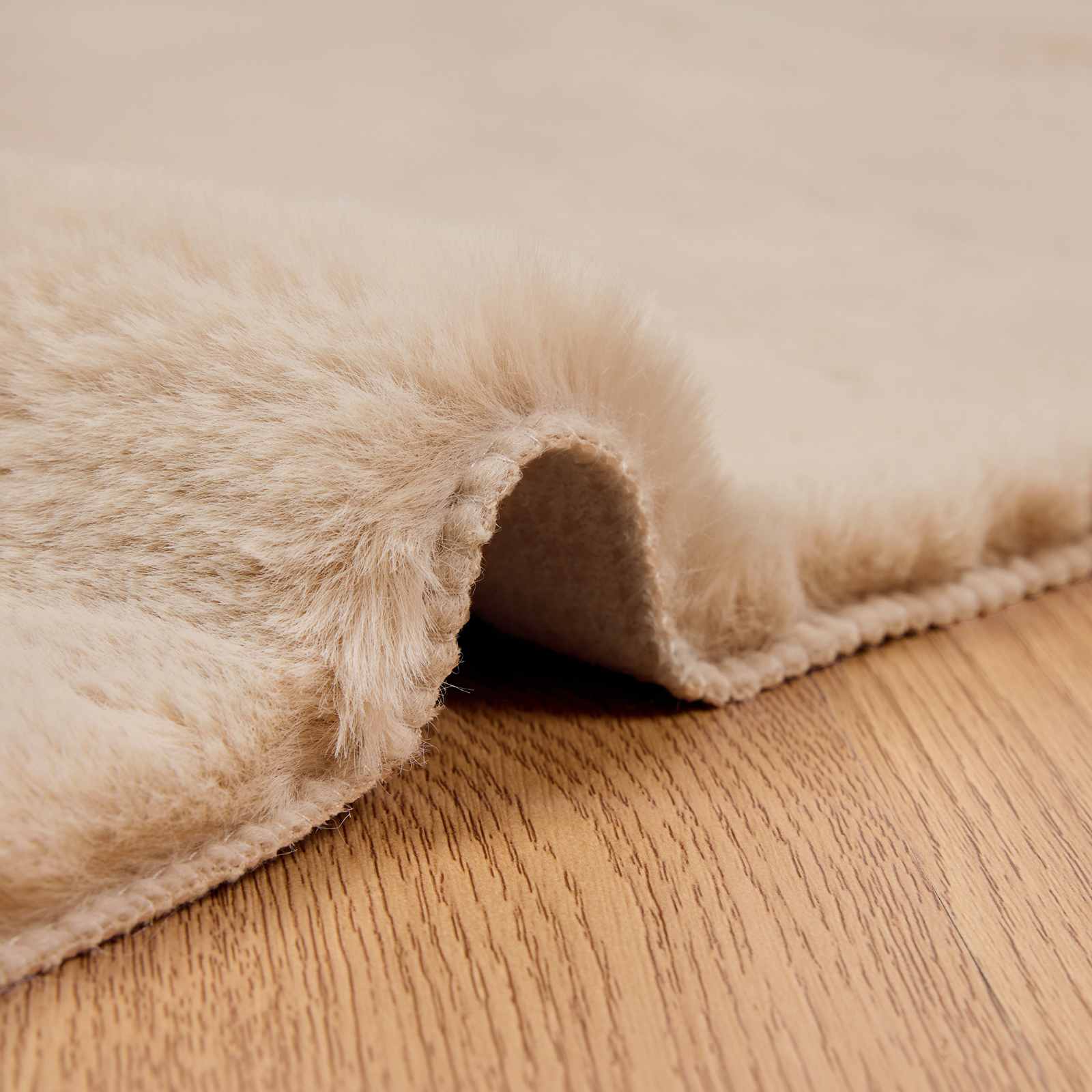 vidaXL Anti-Slip Faux Rabbit Fur Rug OLITE Taupe 160 x 230 cm 5