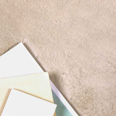 vidaXL Anti-Slip Faux Rabbit Fur Rug OLITE Taupe 200 x 200 cm 3