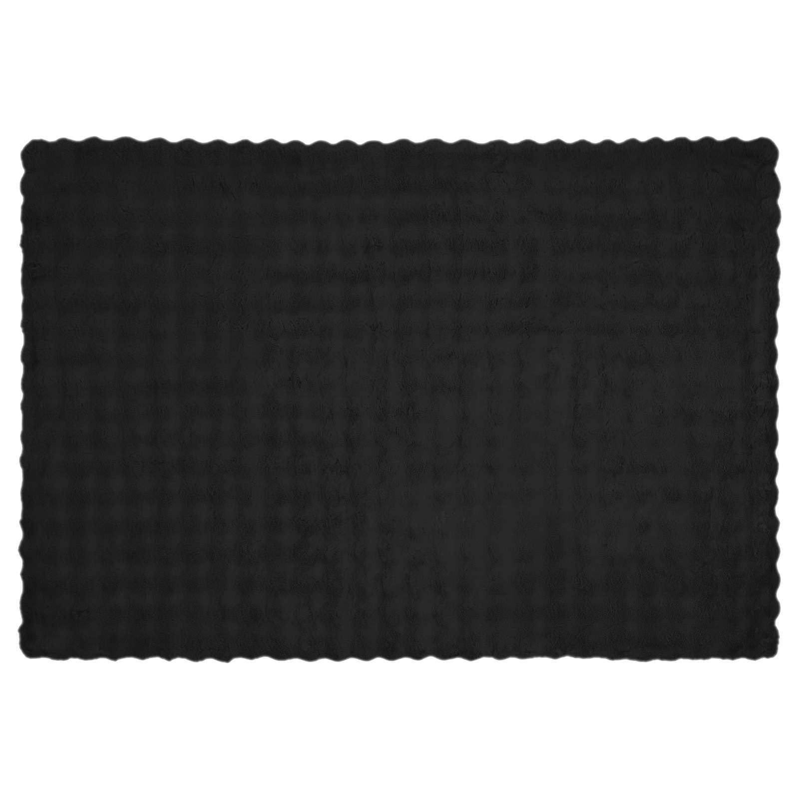 vidaXL Anti-Slip Faux Rabbit Fur Blanket Olite Black 150 x 220 cm 5