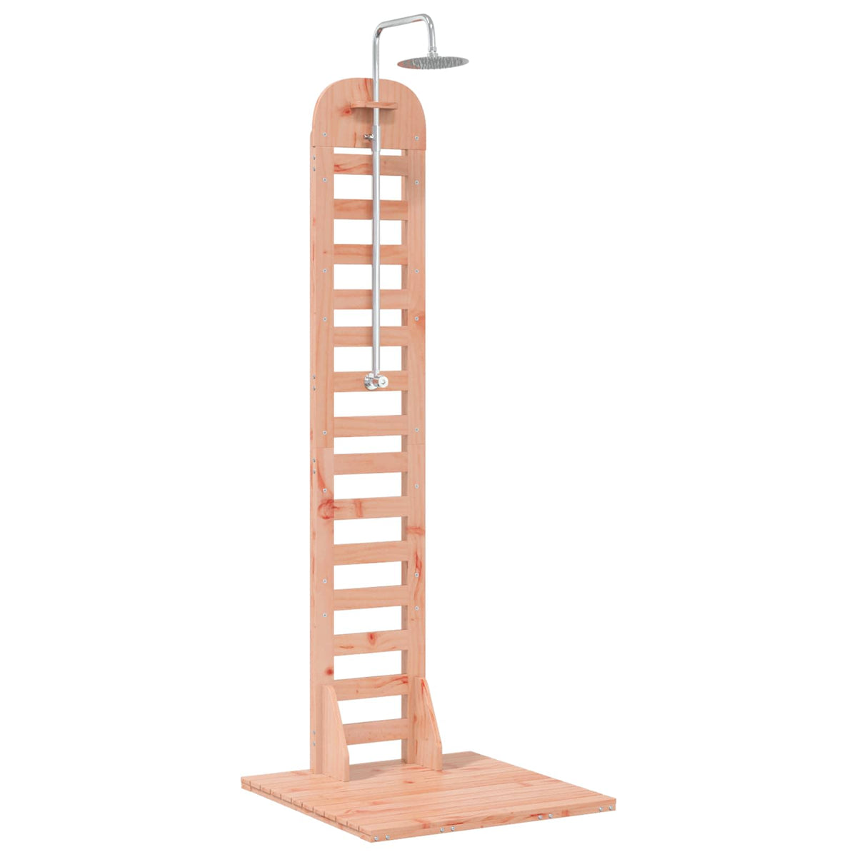 Outdoor Shower 223 cm Solid Pine Wood and Stainless Steel Natural douglas