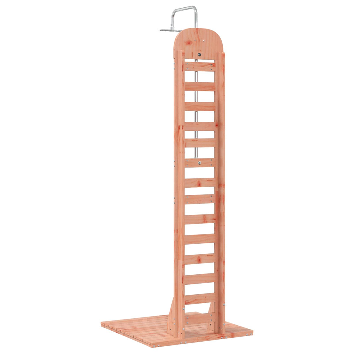Outdoor Shower 223 cm Solid Pine Wood and Stainless Steel Natural douglas