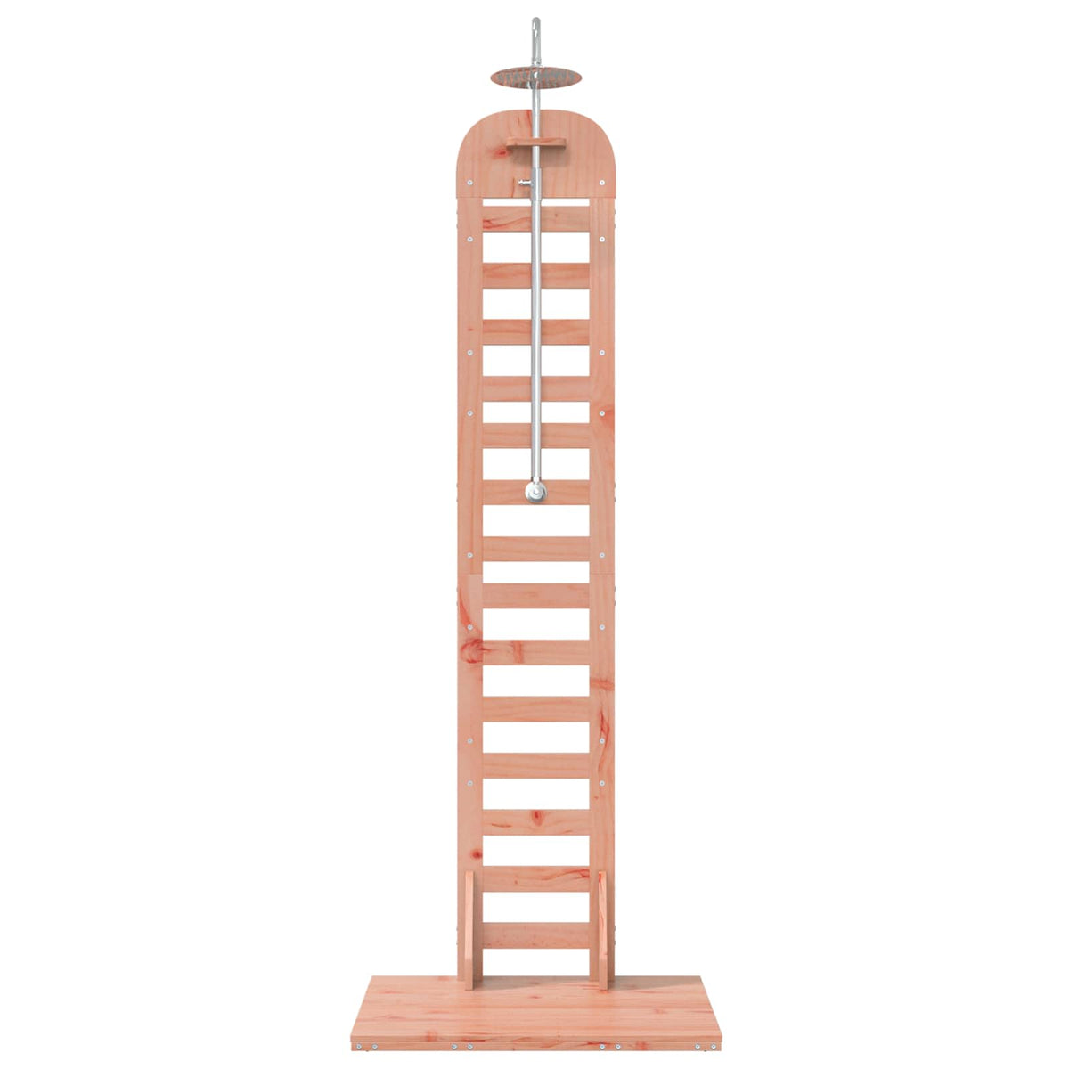 Outdoor Shower 223 cm Solid Pine Wood and Stainless Steel Natural douglas