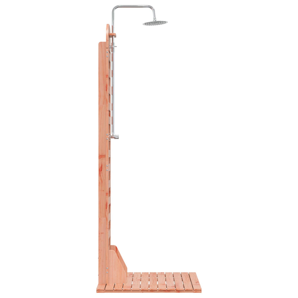 Outdoor Shower 223 cm Solid Pine Wood and Stainless Steel Natural douglas