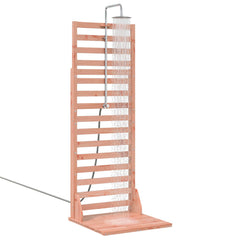 Outdoor Shower 225 cm Solid Pine Wood and Stainless Steel Natural douglas