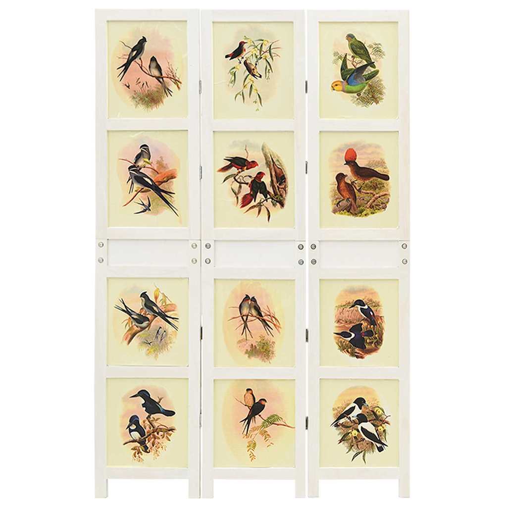 vidaXL Romdivider Panel Folding White 106 x 165 cm MDF 2