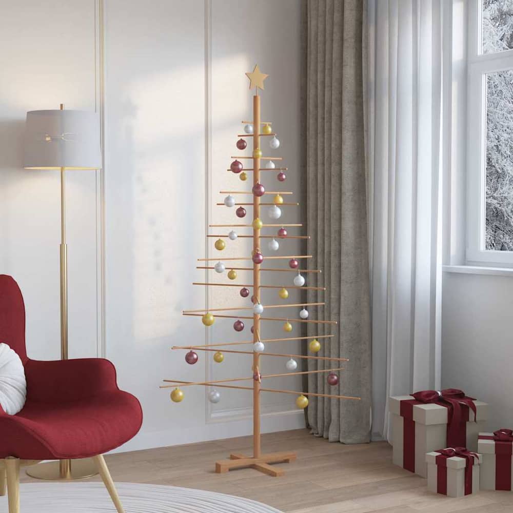 vidaXL Wooden Christmas Tree KOTKA 180 cm Bamboo and Solid Pine Wood 4