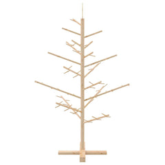 vidaXL Wooden Christmas Tree with Stand Natural 125 cm Solid pine wood 6