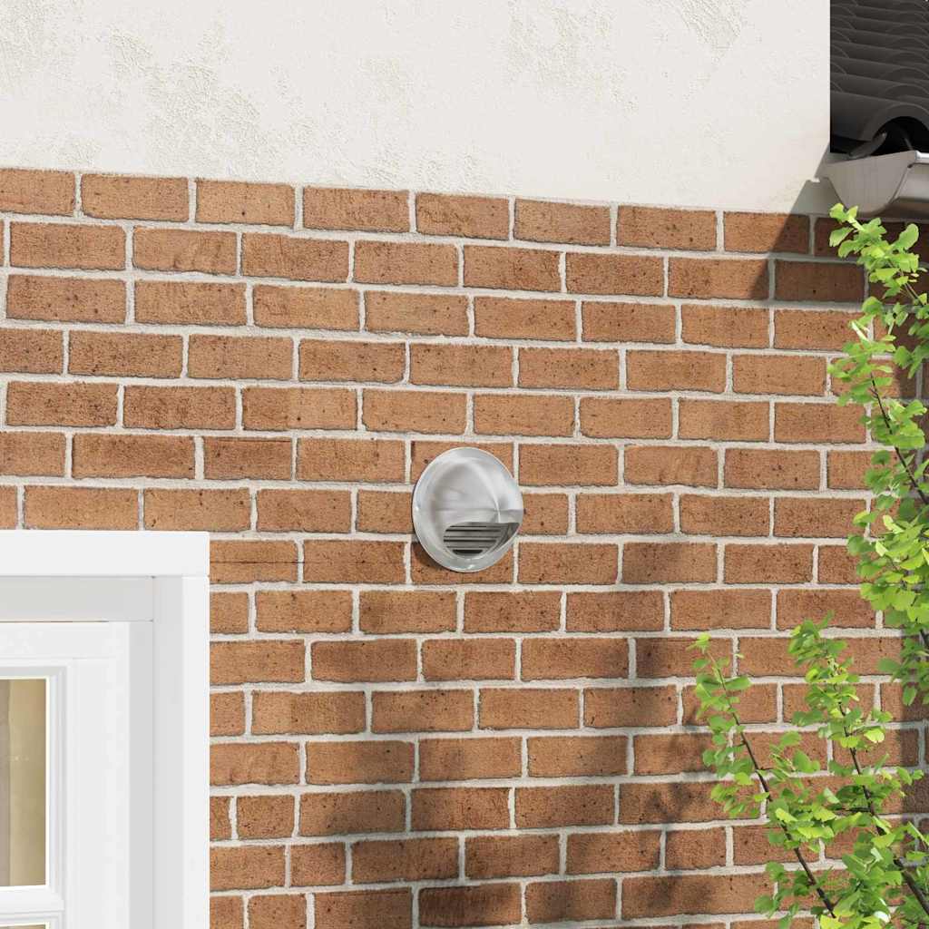 vidaXL Air Vent Covers 8 pcs Silver 150 mm Stainless Steel 1