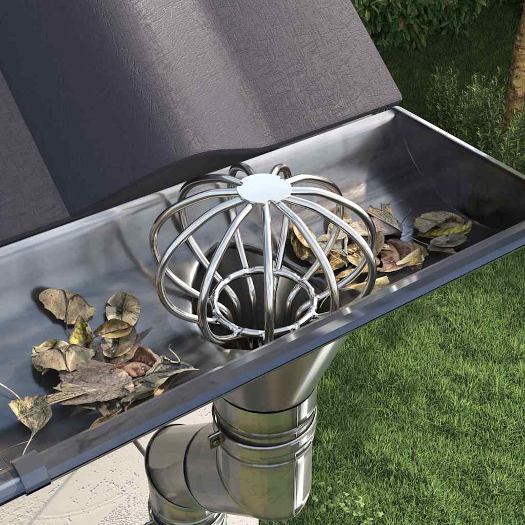 vidaXL Gutter Leaf Guard 8 pcs Silver 50 mm Stainless Steel 4