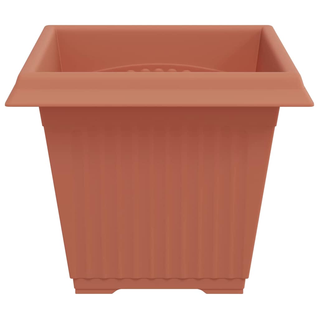 vidaXL Square Flower Pot 6 pcs Brick Red 38 x 38 x 30 cm Plastic 6