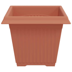 vidaXL Square Flower Pot 6 pcs Brick Red 38 x 38 x 30 cm Plastic 6