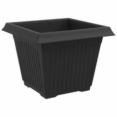 vidaXL Square Flower Pot 6 pcs Black 28.5 x 28.5 x 22 cm Plastic 5