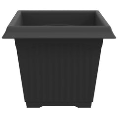 vidaXL Square Flower Pot 6 pcs Black 28.5 x 28.5 x 22 cm Plastic 6