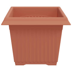 vidaXL Square Flower Pot 24 pcs Brick Red 23 x 23 x 17.5 cm Plastic 6
